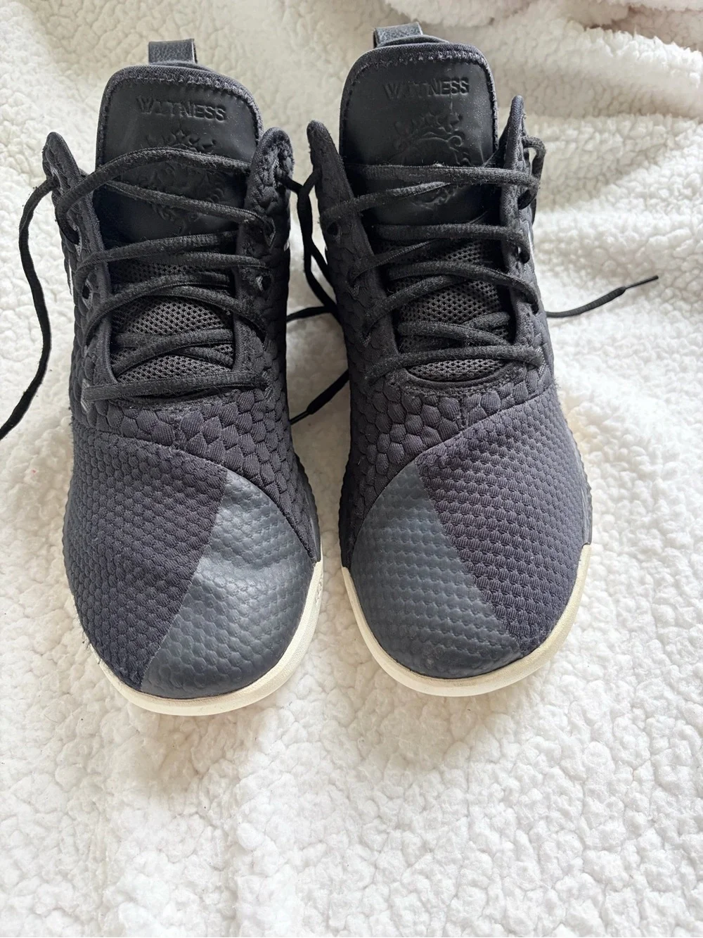 Nike Black LeBron Witness Sneakers with White Logo Detail